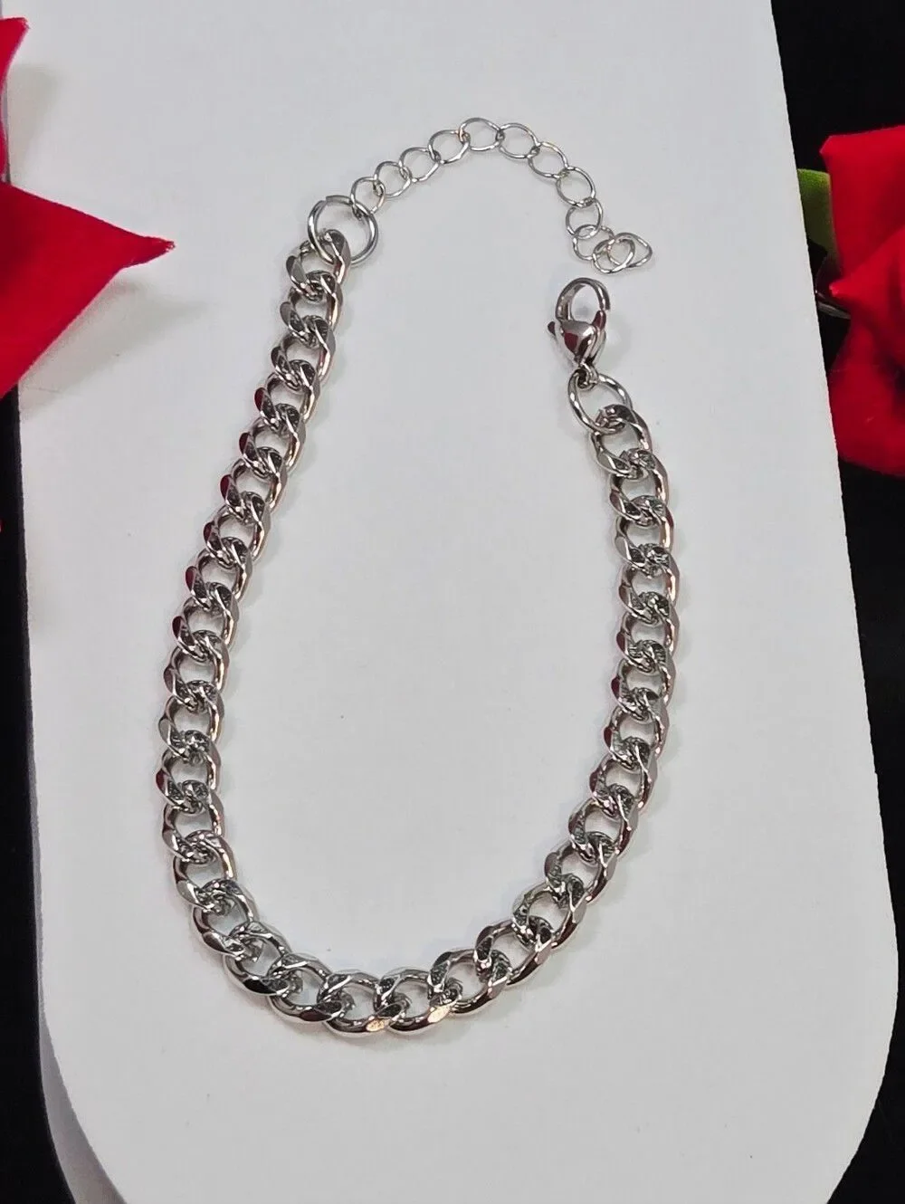 Stainless Steel Cuban Link Bracelet 6mm Silver Chain Minimalist Luxe Jewelry